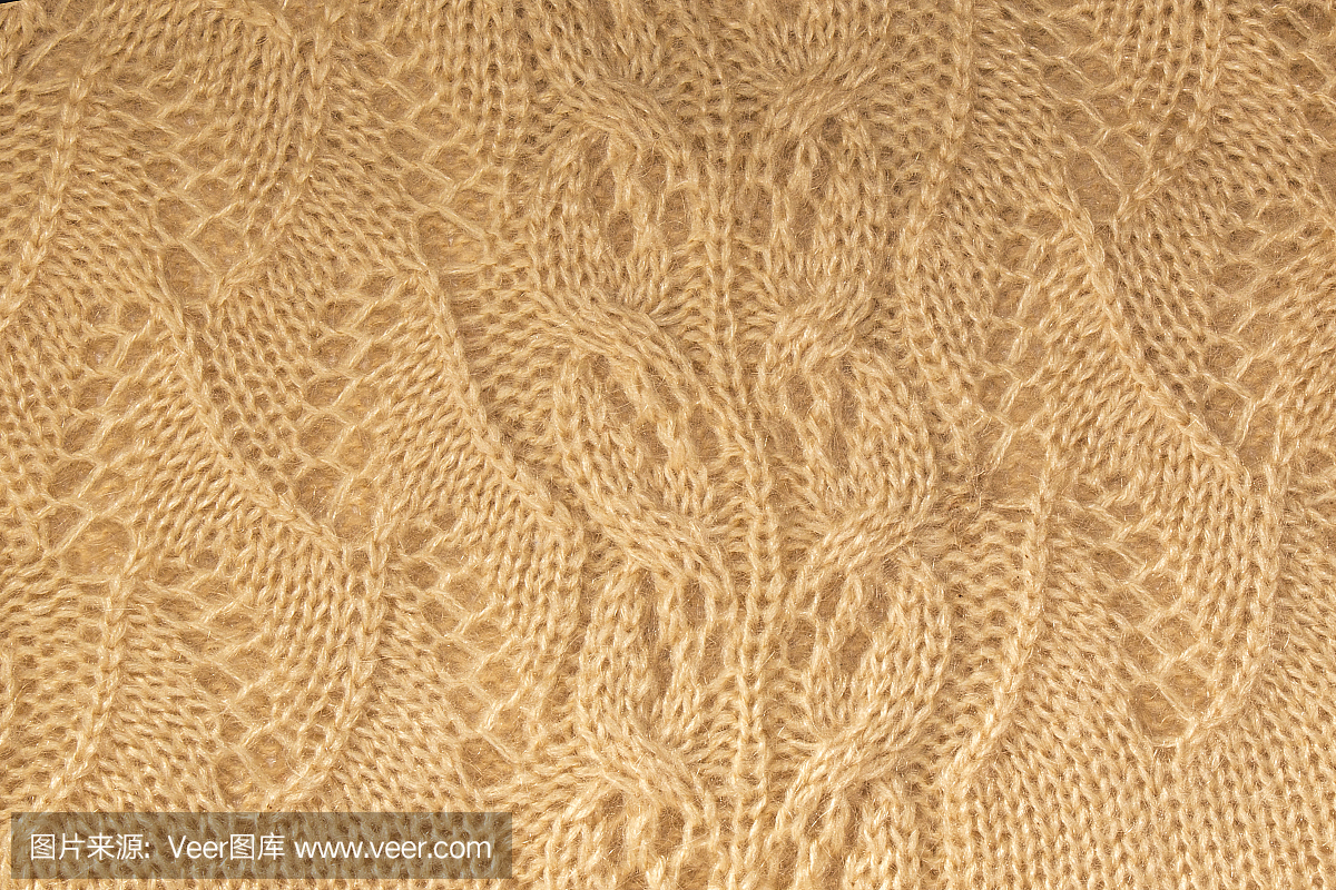 有圖案的黃色毛織品