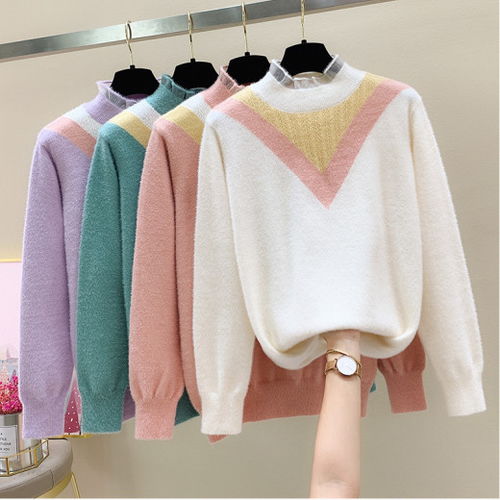 【工廠換季清貨女裝毛衣庫存雜款韓版毛衣批發女士羊絨毛衣】- 